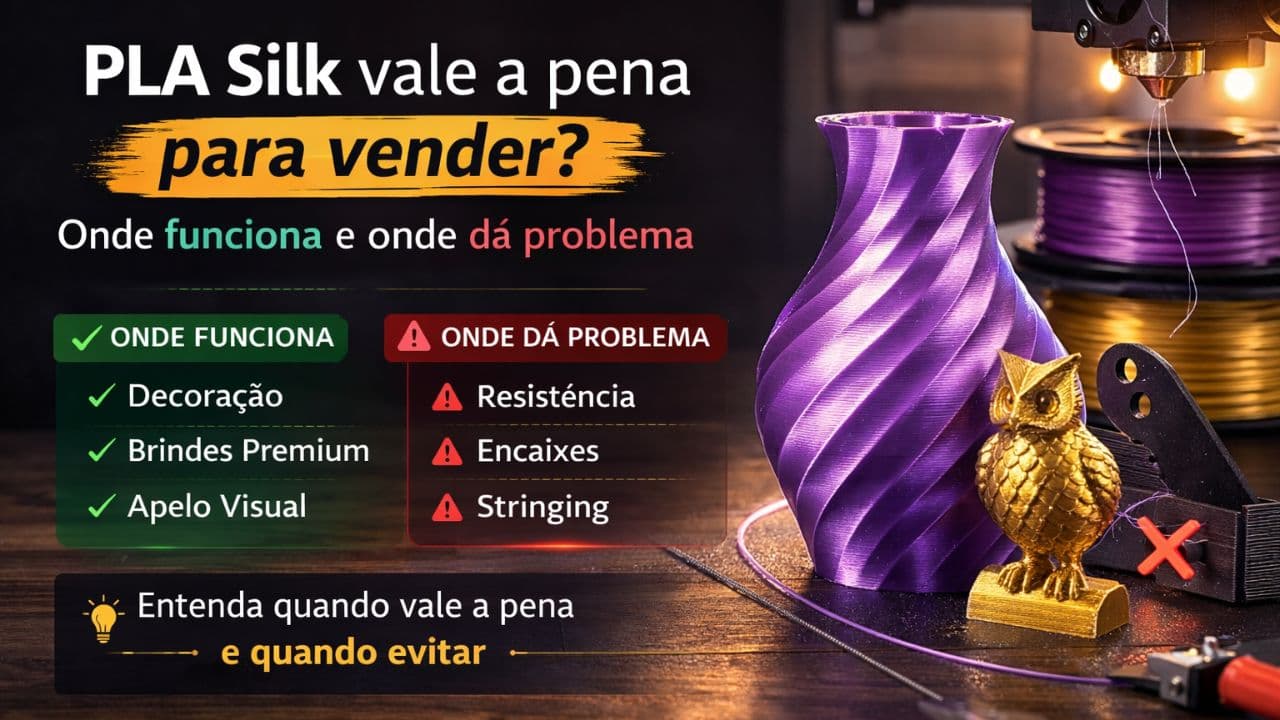 PLA Silk vale a pena para vender? Onde funciona e onde dá problema